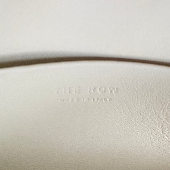 THE ROW Dalia Ivory Leather Zip Baguette Handbag