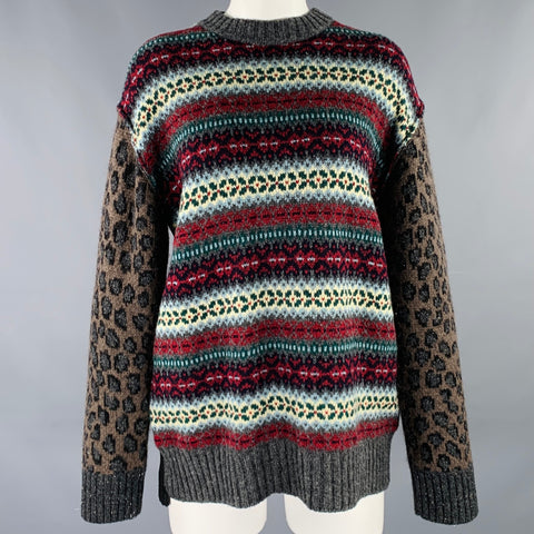 JUNYA WATANABE Size S Multi Color Wool Blend Mixed Patterns Sweater