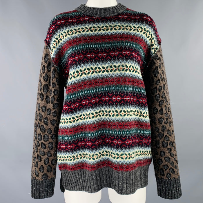 JUNYA WATANABE Size S Multi Color Wool Blend Mixed Patterns Sweater