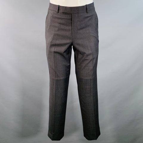 BAND OF OUTSIDERS Size 38 Regular Charcoal Grey Blue Glenplaid Wool Suit