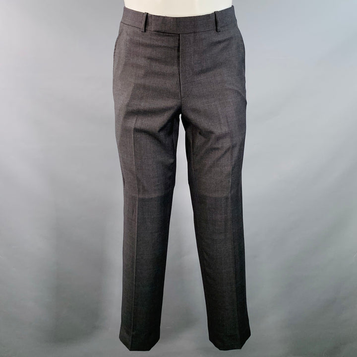 BAND OF OUTSIDERS Size 38 Regular Charcoal Grey Blue Glenplaid Wool Suit