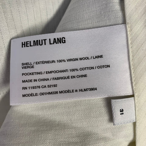 HELMUT LANG Size 31 Black Contrast Trim Virgin Wool Flat Front Dress Pants