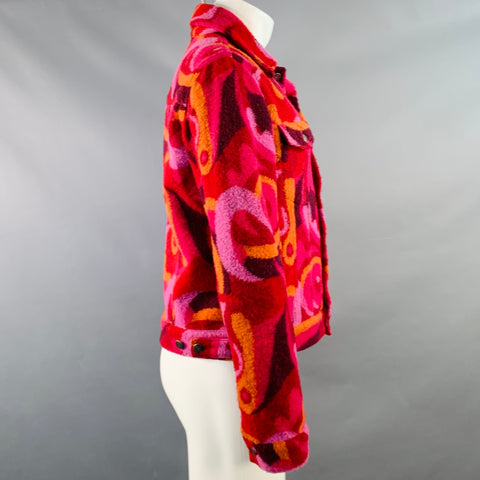 COUT DE LA LIBERTE Blouson en polyester et laine marbré multicolore, taille S