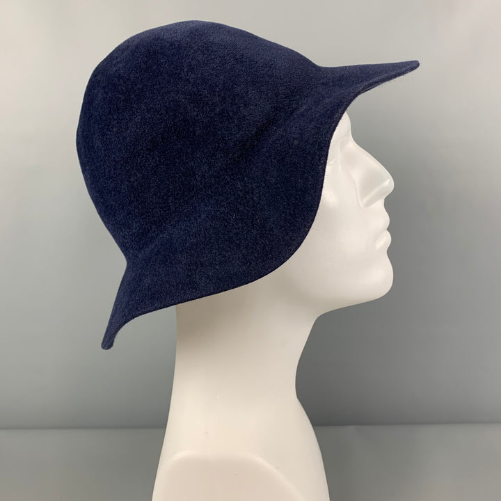 BURBERRY PRORSUM Spring 2015 Size L Navy Blue Rabbit Felt Hats