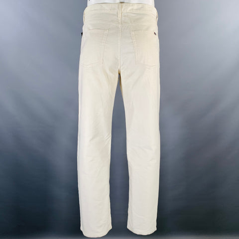 LORO PIANA Size 36 Beige Corduroy Cotton Cashmere Jean Cut Casual Pants