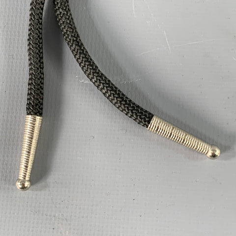 VINTAGE Silver Gold Metal Oregon Trail Covered Wagon Bolo Tie