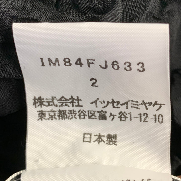 ISSEY MIYAKE Size M Black Polyester Wrinkled Shaggy Dolman Sleeve Pullover