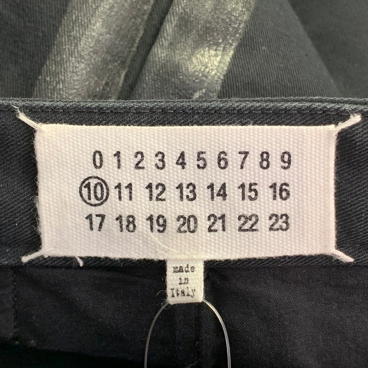 MAISON MARTIN MARGIELA Size 36 Black Cotton Twill Flat Front Button Fly Dress Pants