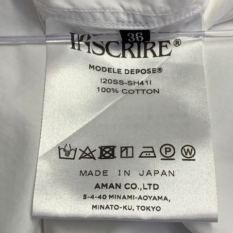 ISCRIRE SS20 Size S White Cotton Oversized One Pocket Volume Long Sleeve Shirt