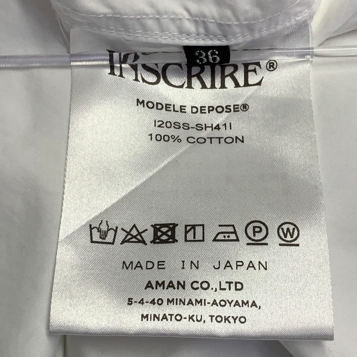 ISCRIRE SS20 Size S White Cotton Oversized One Pocket Volume Long Sleeve Shirt