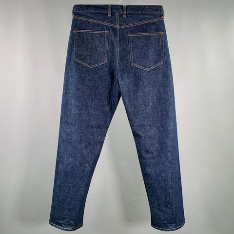 BLUE BLUE JAPAN Size 32 Blue Indigo Contrast Stitch Cotton Straight Selvedge Jeans