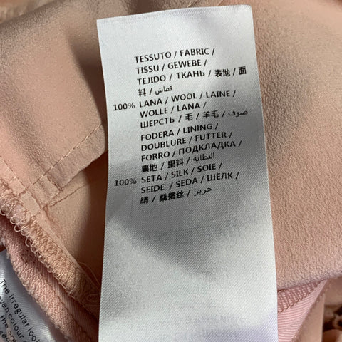 STELLA McCARTNEY Size 4 Light Pink Wool Slim Fit Flat Front Dress Pants