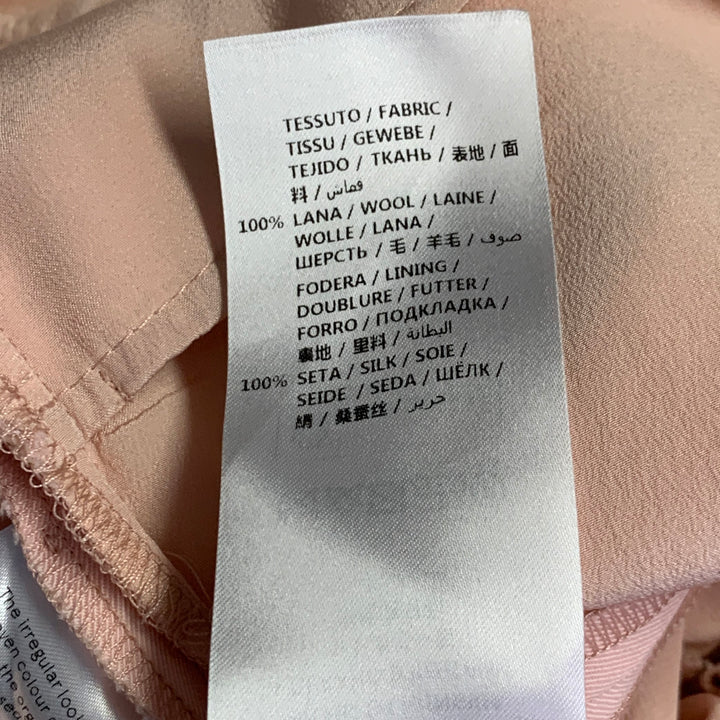 STELLA McCARTNEY Size 4 Light Pink Wool Slim Fit Flat Front Dress Pants