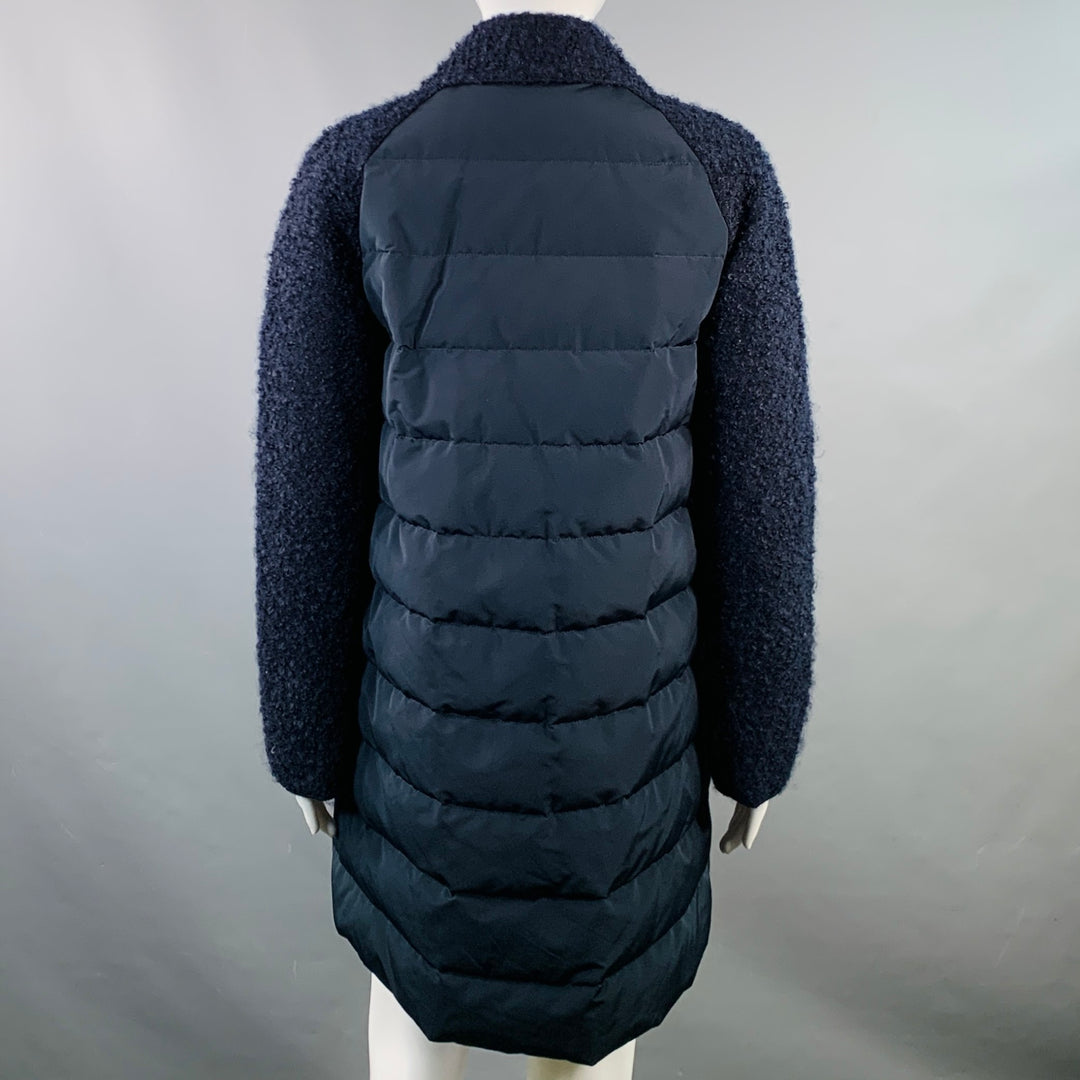 MONCLER by GIAMBATTISTA VALLI Size XS Cathy Navy Faux Fur Zip Pockets Coat