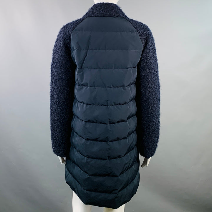 MONCLER by GIAMBATTISTA VALLI Size XS Cathy Navy Faux Fur Zip Pockets Coat