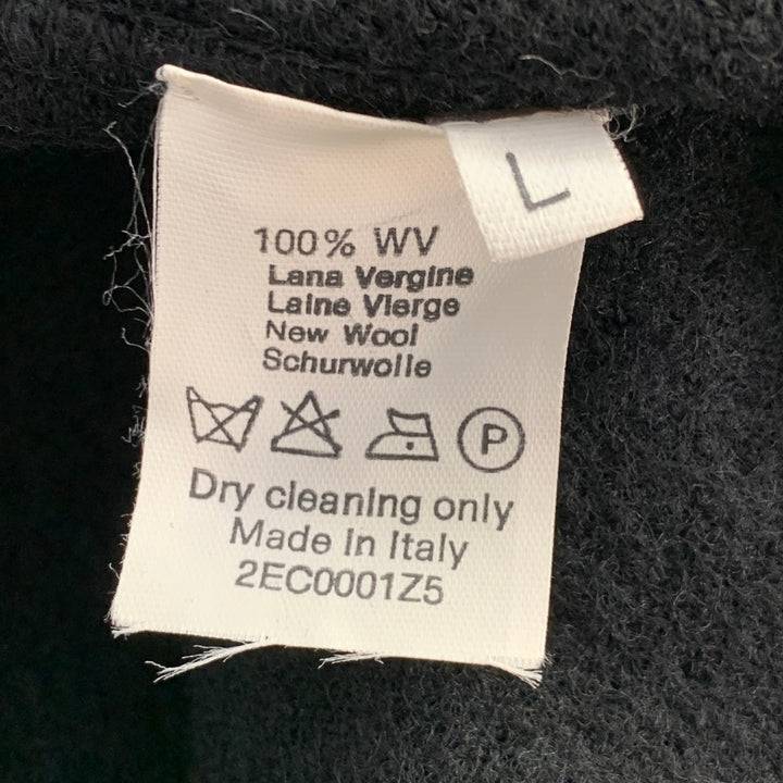 ALAIA Size L Black Wool A-Line Below Knee Skirt