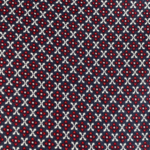 TED BAKER Size XS Wowee Navy Red Abstract Floral Cotton Long Sleeve Shirt