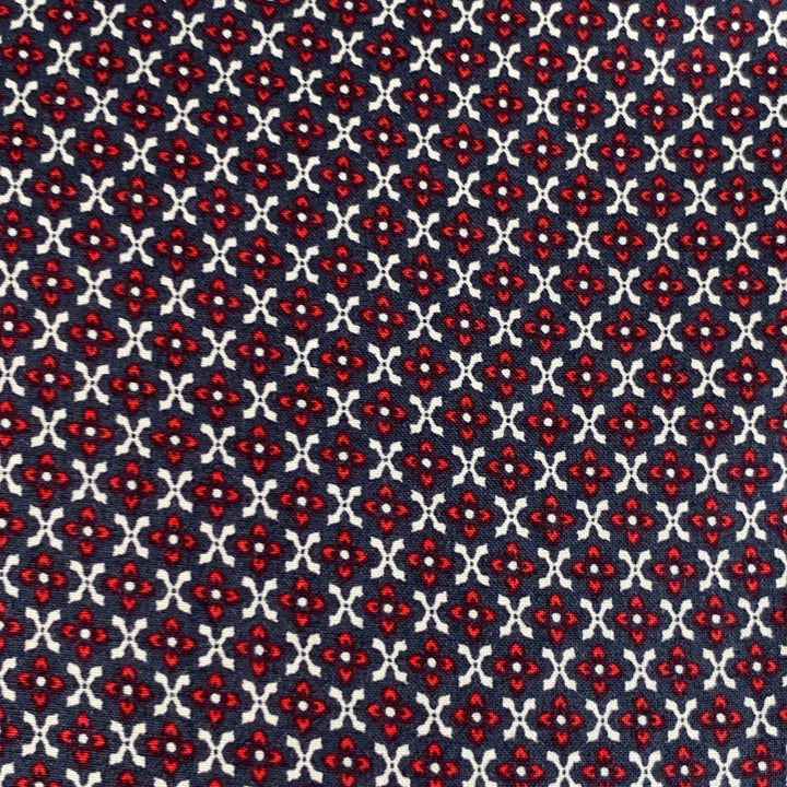 TED BAKER Size XS Wowee Navy Red Abstract Floral Cotton Long Sleeve Shirt