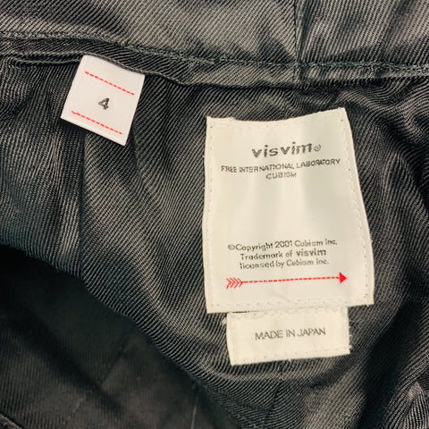 VISVIM Talla L -Pantalones Hakama- Pantalones de vestir plisados ​​de lino de lana negro