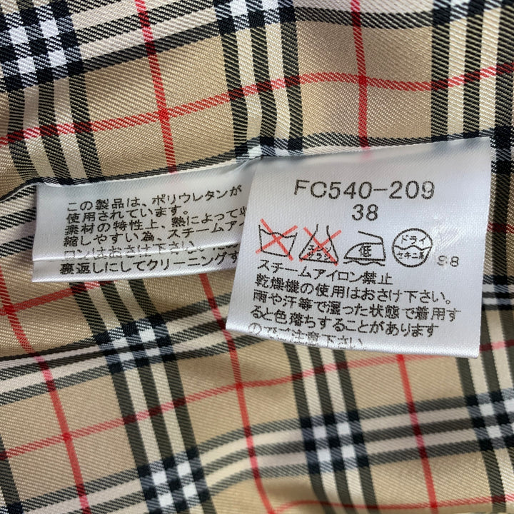 BURBERRY Size 2 Tan Cotton Blend Twill Double Breasted Jacket