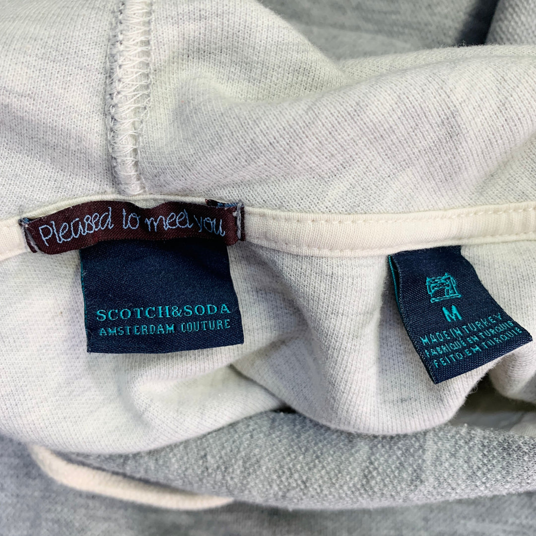 SCOTCH AND SODA Size M Grey Heather Cotton Blend Hooded Sweatshirt