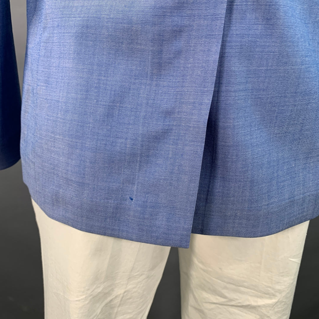 VIKTOR & ROLF Size 42 Blue Virgin Wool Peak Lapel Sport Coat