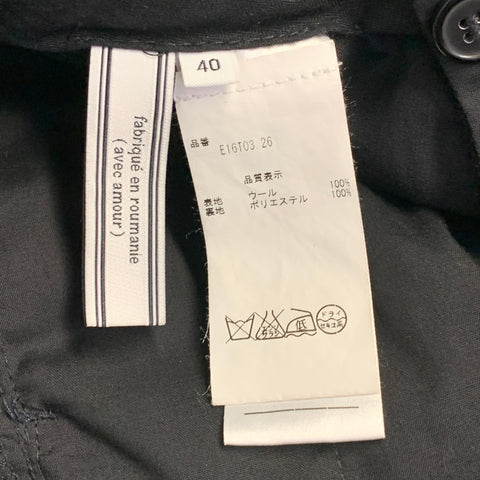 AMI by ALEXANDRE MATTIUSSI Size 34 Black Woven Wool Tapered Flat Front Dress Pants