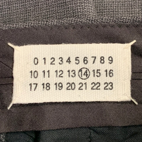 MAISON MARGIELA Size 34 Grey Charcoal Woven Wool Button Fly Dress Pants