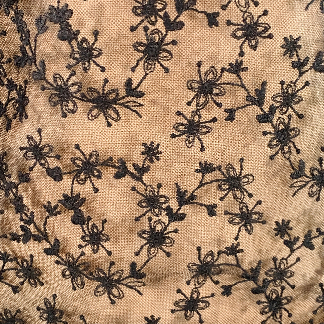 JASON WU COLLECTION Size 4 Black Polyamide Lace Collarless Peasant Blouse