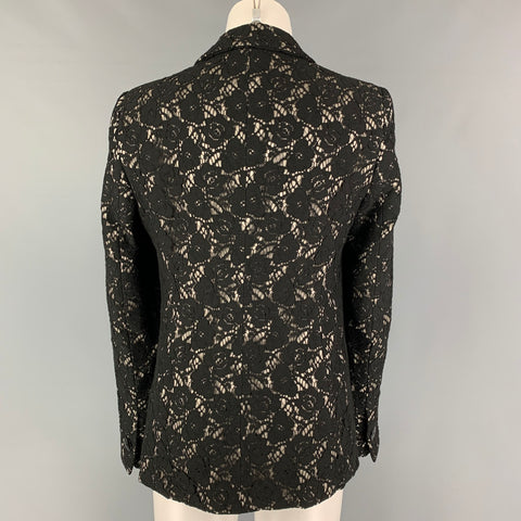 EMPORIO ARMANI Taille 8 Veste en polyamide de coton gris clair noir