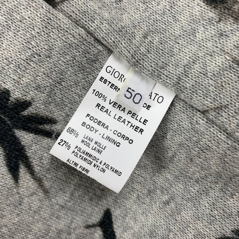 GIORGIO BRATO Size 40 Charcoal Distressed Zip Up Jacket
