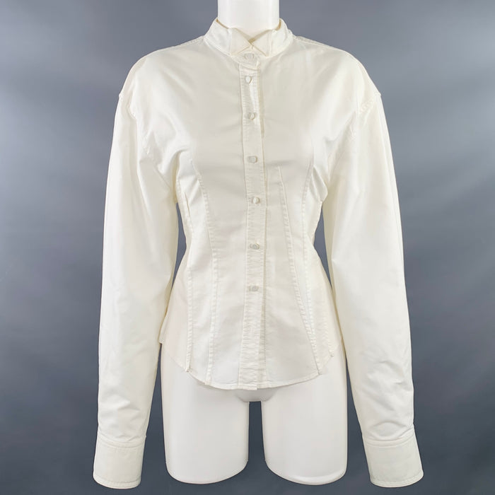 Chemise de smoking ajustée en coton crème JACQUEMUS Taille 38