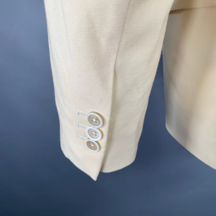 ALEXANDER MCQUEEN Size 40 Beige Wool Single Breasted Sport Coat