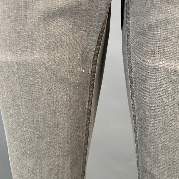 DOLCE & GABBANA Size 4 Kate Grey Denim Twill Tapered Zip Fly Jeans