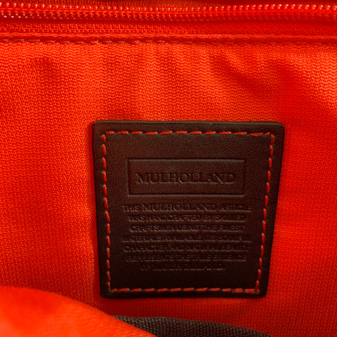 Sac bandoulière en toile marron et noire MULHOLLAND