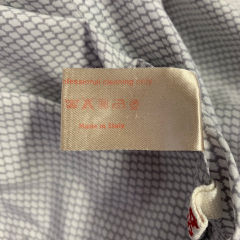 MARNI Size XL Grey White Cotton Button Up Long Sleeve Shirt