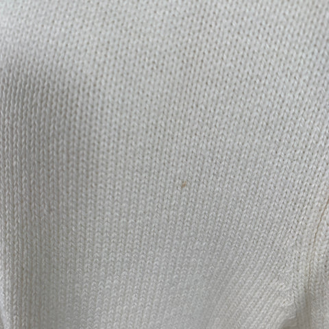 THE KOOPLES Size M White Black Knit Cotton Cashmere Crew Neck Sweater