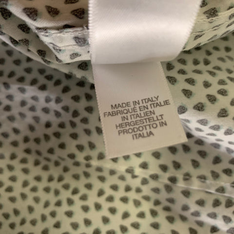 PAUL SMITH Size M White Green & Black Fruits Cotton Short Sleeve Shirt