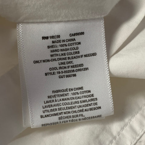 JOIE Size S White Cotton Knee Length Bishop Sleeve Shirt Dress