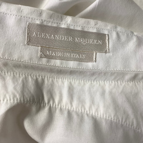 ALEXANDER MCQUEEN Size M White Cotton Long Sleeve Shirt