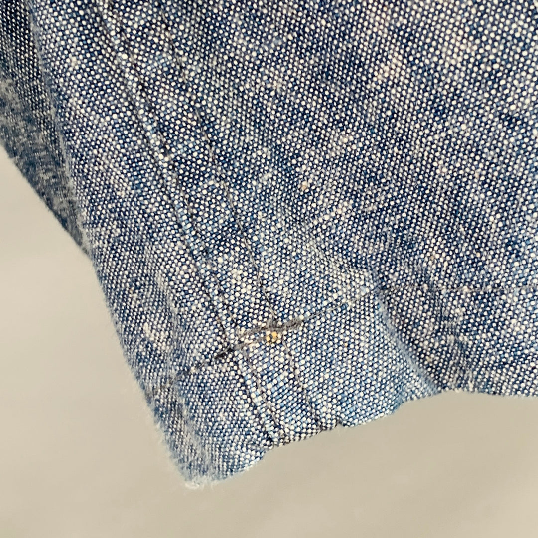 VETRA Size 44 Blue Heather Cotton Chore Jacket
