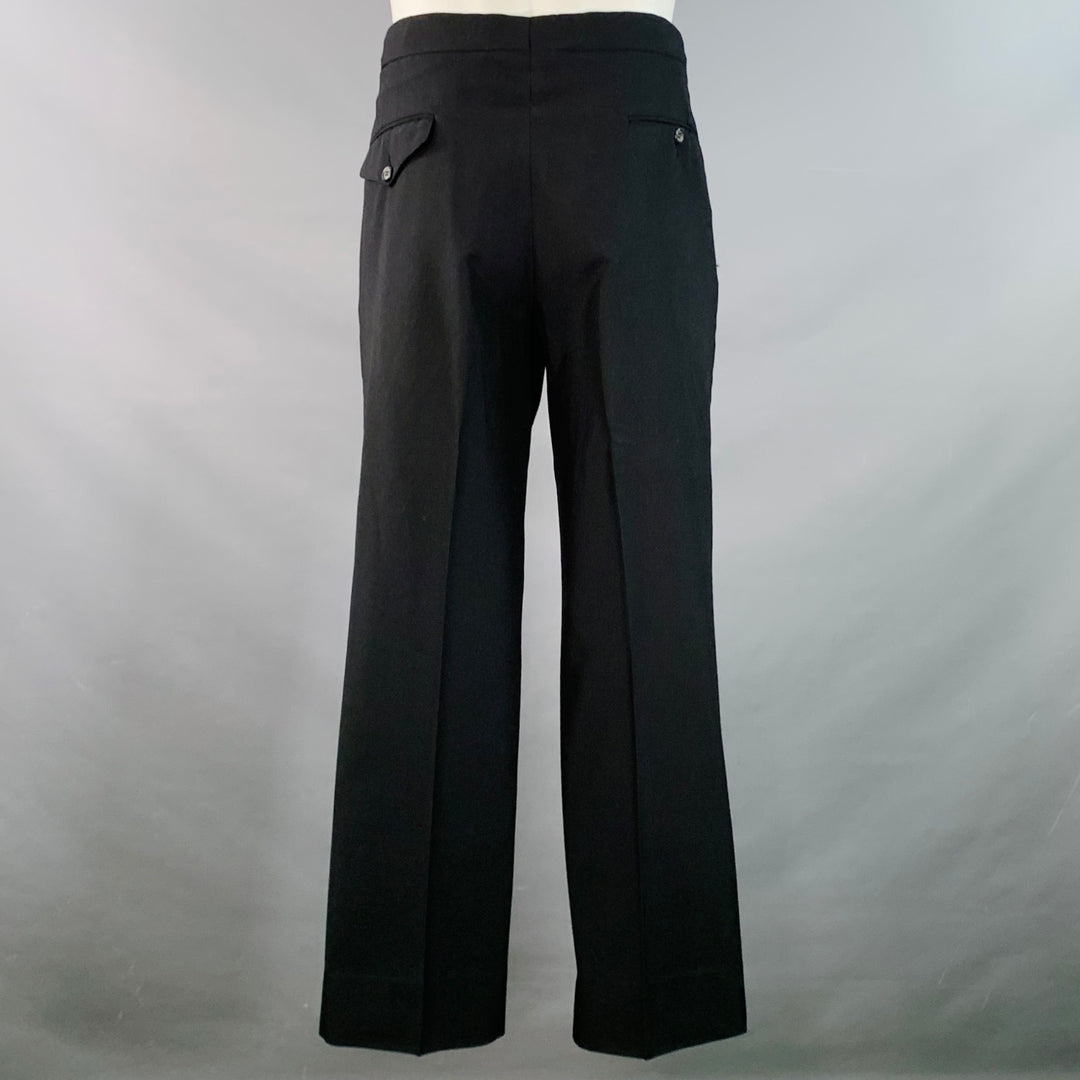 POLO by RALPH LAUREN Size 40 Regular Black Wool Peak Lapel Suit