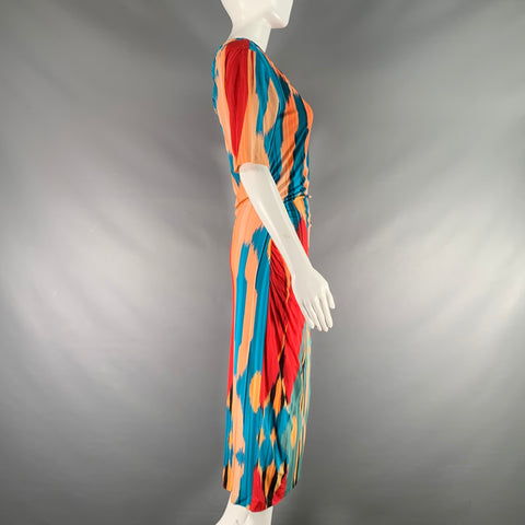 ETRO Size 6 Multi-Color Viscose Print Shift Dress