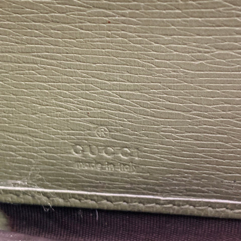 GUCCI Green Leather Zip Wallet