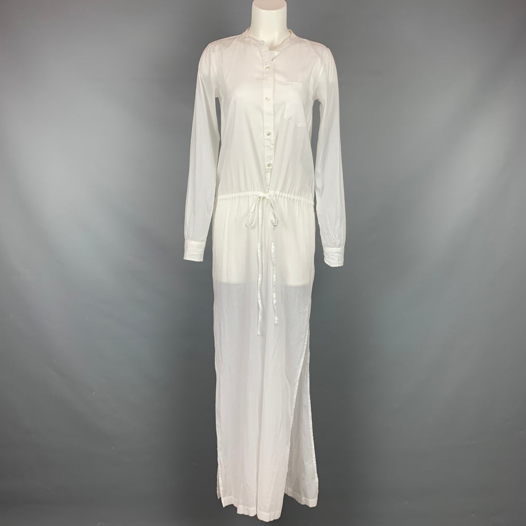 white christmas dresses THEORY Size S White Cotton Long Shirt Dress – Sui Generis Designer  Consignment