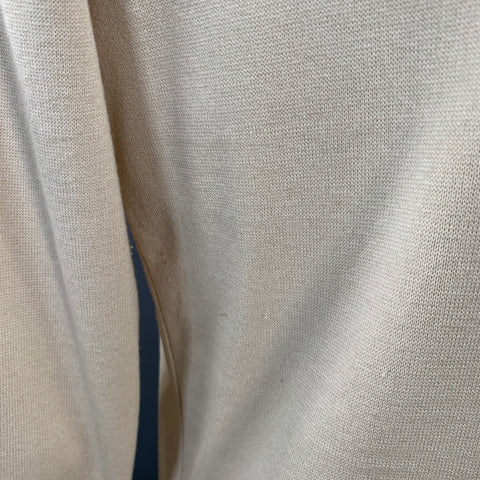PIACENZA 1733 Size XXXL Cream Silk Cotton Crew Neck Pullover