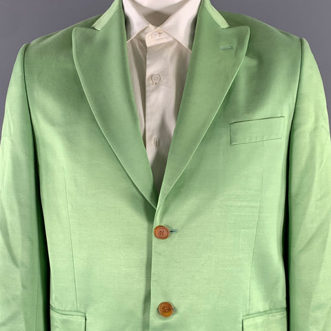 ACNE STUDIOS Size 42 Green Lime Viscose Blend Peak Lapel Sport Coat