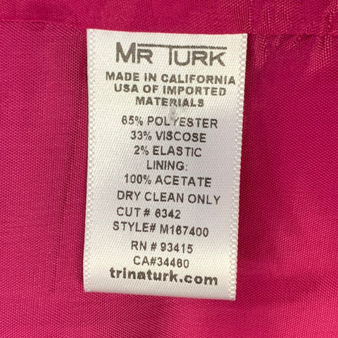 MR TURK Size 42 Navy Orange Pink Plaid Polyester Blend Sport Coat