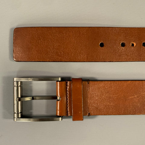 SALVATORE FERRAGAMO Size 33 Brown Leather Belt