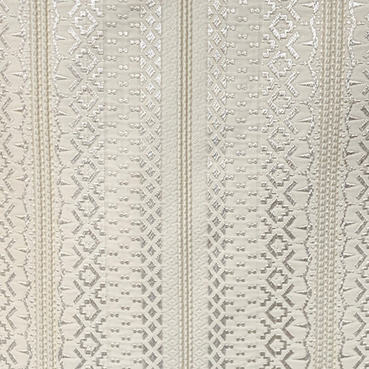ROBERTO CAVALLI Size 44 Cream Silver Geometric Cotton Blend Jacquard Sport Coat